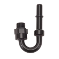 Picture of 3/8" SAE Quick-Disconnect x 6 SAE ORB Port Male Swivel 180 Deg O-ring seal Black
