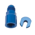 Picture of 8AN Male x 3/8" SAE Quick-Disconnect Female Threaded Cap Fitting, Blue Finish