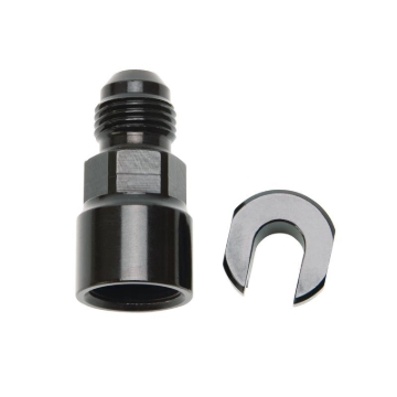 Picture of 6AN Male x 3/8" SAE Quick-Disconnect Female Threaded Cap Fitting,Black Finish