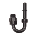 Picture of 3/8" SAE Quick-Disconnect x 6 SAE ORB Port Male Swivel 180 Deg O-ring seal Black