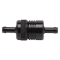Picture of 3" Length, 1-1/8" O.D., 5/16" In/Out Aluminum Street Fuel Filter w/ Black Finish