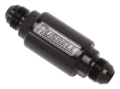 Picture of 3" Length, 6AN Male Inlet/Outlet Fuel Filters With Black Finish
