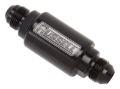 Picture of 3" Length, 6AN Male Inlet/Outlet Fuel Filters With Black Finish