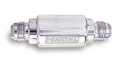 Picture of 3" Length, 6AN Male Inlet/Outlet Fuel Filter With Polished Finish