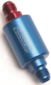 Picture of 3" Length, 6AN Male Inlet/Outlet Fuel Filters With Black Finish