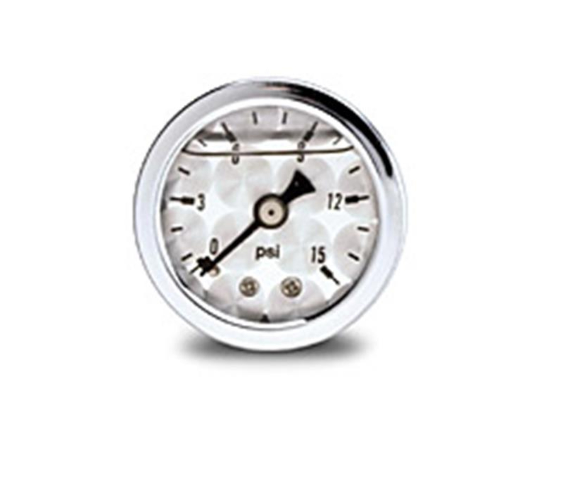 Picture of (0-15) PSI Fuel Pressure Gauge, Machine Face Liquid Filled