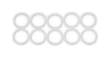 Picture of 8AN Replacement Teflon Washers For Russell Bulkhead Fittings - 10 Pack