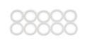 Picture of 8AN Replacement Teflon Washers For Russell Bulkhead Fittings - 10 Pack
