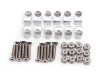 Picture of Billet Aluminum Tubing Clamps For 3/16" O.D. Hard Line - 12 Pack