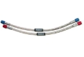 Picture of 4AN 90 Degree To Straight Fuel Line Assembly In 15" Length With Red Hose Ends