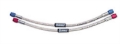 Picture of 4AN 90 Degree To Straight Fuel Line Assembly In 15" Length With Red Hose Ends