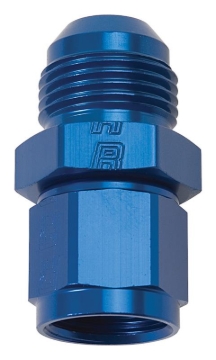 Picture of 8AN Female To 10AN Male B-Nut Flare Expander Adapter Fitting With Blue Finish