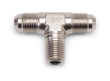 Picture of 6AN Flare To 3/8" Pipe Tee Adapter Fitting With Endura Finish