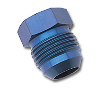Picture of 6AN Flare Plug Adapter Fitting With Blue Finish