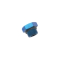 Picture of 4AN Straight Thread Plug Adapter Fitting And O-Ring With Blue Finish