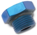 Picture of 4AN Straight Thread Plug Adapter Fitting And O-Ring With Blue Finish