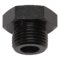 Picture of 8AN Straight Thread Plug Adapter Fitting And O-Ring With Black Finish