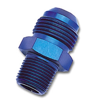 Picture of 6AN Straight Flare To 1/8" Pipe Adapter Fitting With Blue Finish
