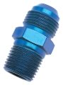 Picture of 8AN Straight Flare To 1/4" Pipe Adapter Fitting With Blue Finish