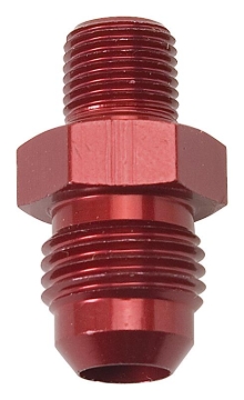Picture of 6AN Flare To 1/8" NPT Straight Adapter Fitting with Red Finish