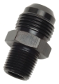 Picture of 8AN Straight Flare To 1/4" Pipe Adapter Fitting With Black Finish