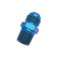 Picture of 6AN Straight Flare To 3/8" Pipe Adapter Fitting With Blue Finish