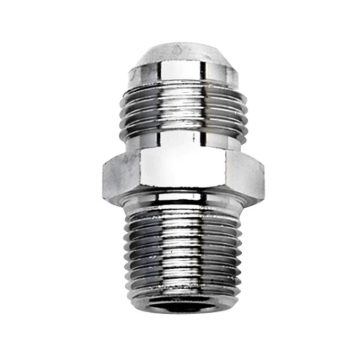 Picture of 8AN to 3/8" NPT Pipe Stainless Steel Adapter Fitting With Natural Finish