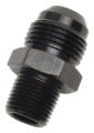 Picture of 8AN Straight Flare To 1/4" Pipe Adapter Fitting With Black Finish