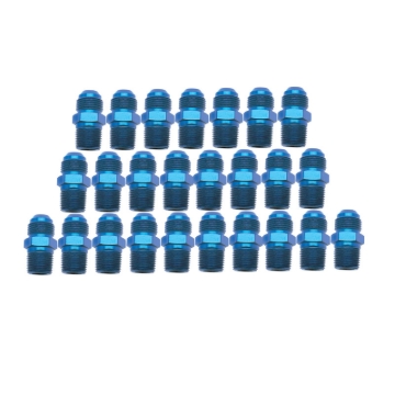 Picture of 8AN Straight Flare To 3/8" Pipe Adapter Fitting With Blue Finish - 25 Pack