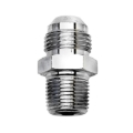 Picture of 8AN to 3/8" NPT Pipe Stainless Steel Adapter Fitting With Natural Finish