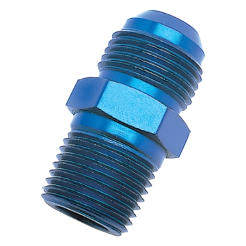 Picture of 10AN Straight Flare To 1/2" Pipe Adapter Fitting With Blue Finish