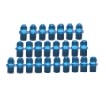 Picture of 8AN Straight Flare To 3/8" Pipe Adapter Fitting With Blue Finish - 25 Pack