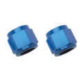 Picture of 8AN To 1/2" Tube Nut Adapter Fitting With Blue Finish - Pair