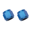 Picture of 8AN To 1/2" Tube Nut Adapter Fitting With Blue Finish - Pair