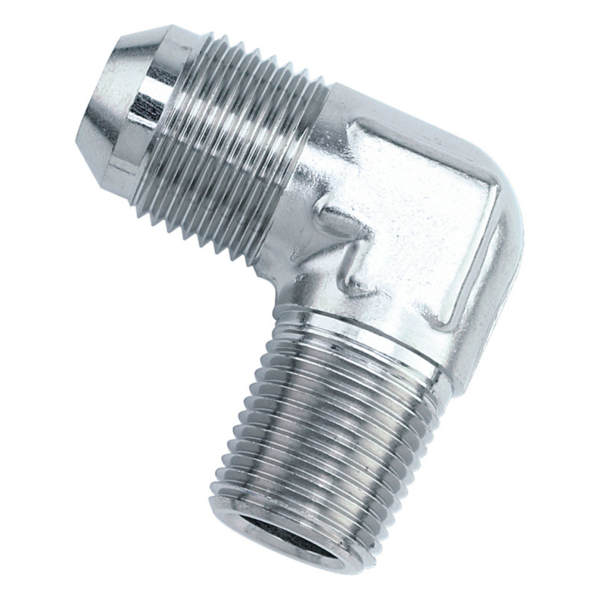 Picture of 3AN Stainless 90 Degree Flare To 1/8" Pipe Size With Zinc-Plated Finish