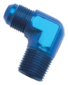 Picture of 4AN 90 Degree Flare To 1/8" Pipe Adapter Fitting With Blue Finish