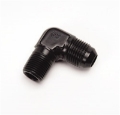 Picture of 6AN 90 Degree Flare To 1/4" Pipe Adapter Fitting With Black Finish