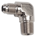 Picture of 8AN 90 Degree Flare To 3/8" Pipe Adapter Fitting With Endura Finish