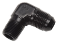Picture of 6AN 90 Degree Flare To 1/8" Pipe Adapter Fitting With Black Finish