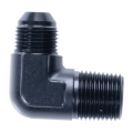 Picture of 8AN 90 Degree Flare To 1/2" Pipe Adapter Fitting With Black Finish