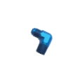 Picture of 8AN 90 Degree Flare To 3/8" Pipe Adapter Fitting With Blue Finish