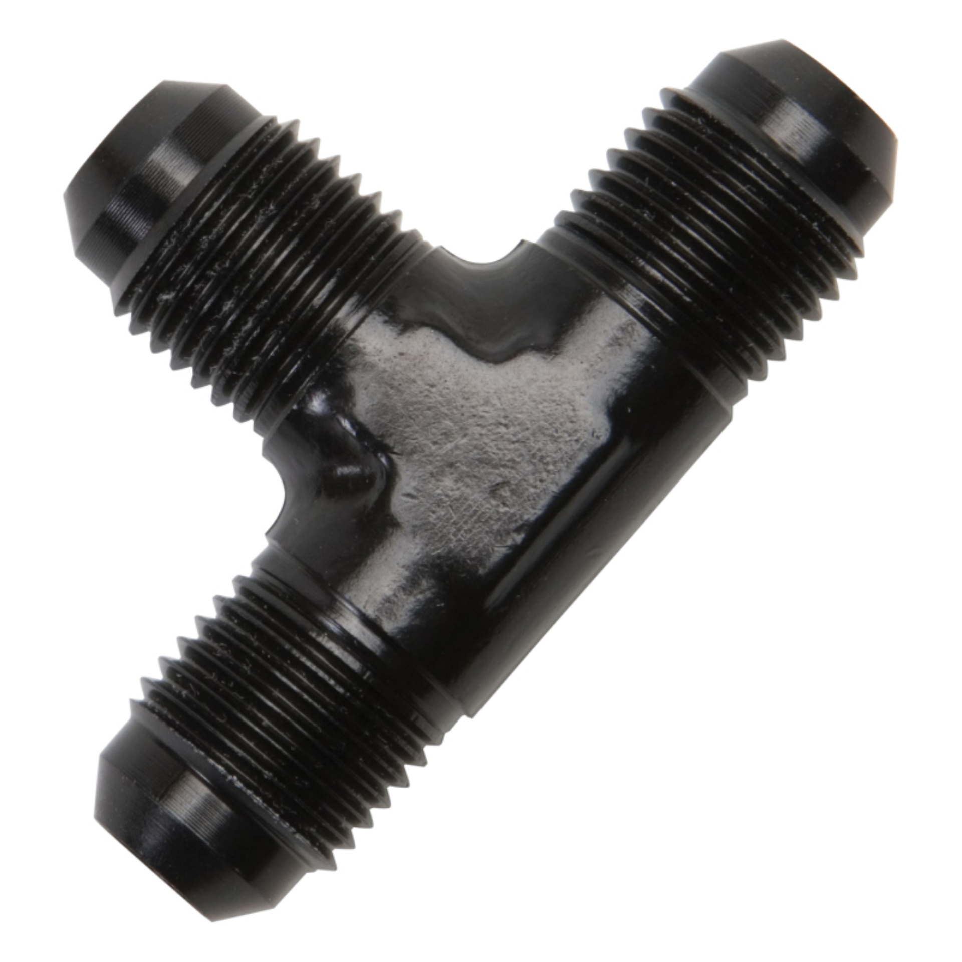 Picture of 4AN Flare Tee Adapter Fitting With Black Finish