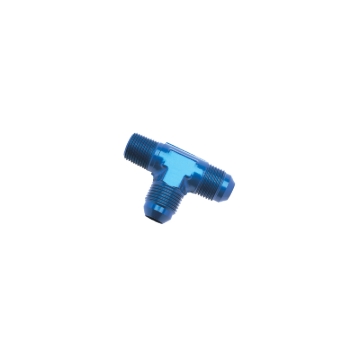 Picture of 4AN Flare To 1/8" Pipe Tee On Run Adapter Fitting With Blue Finish
