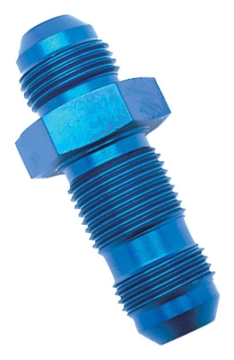Picture of 3AN Straight Flare Bulkhead Adapter Fitting With Blue Finish