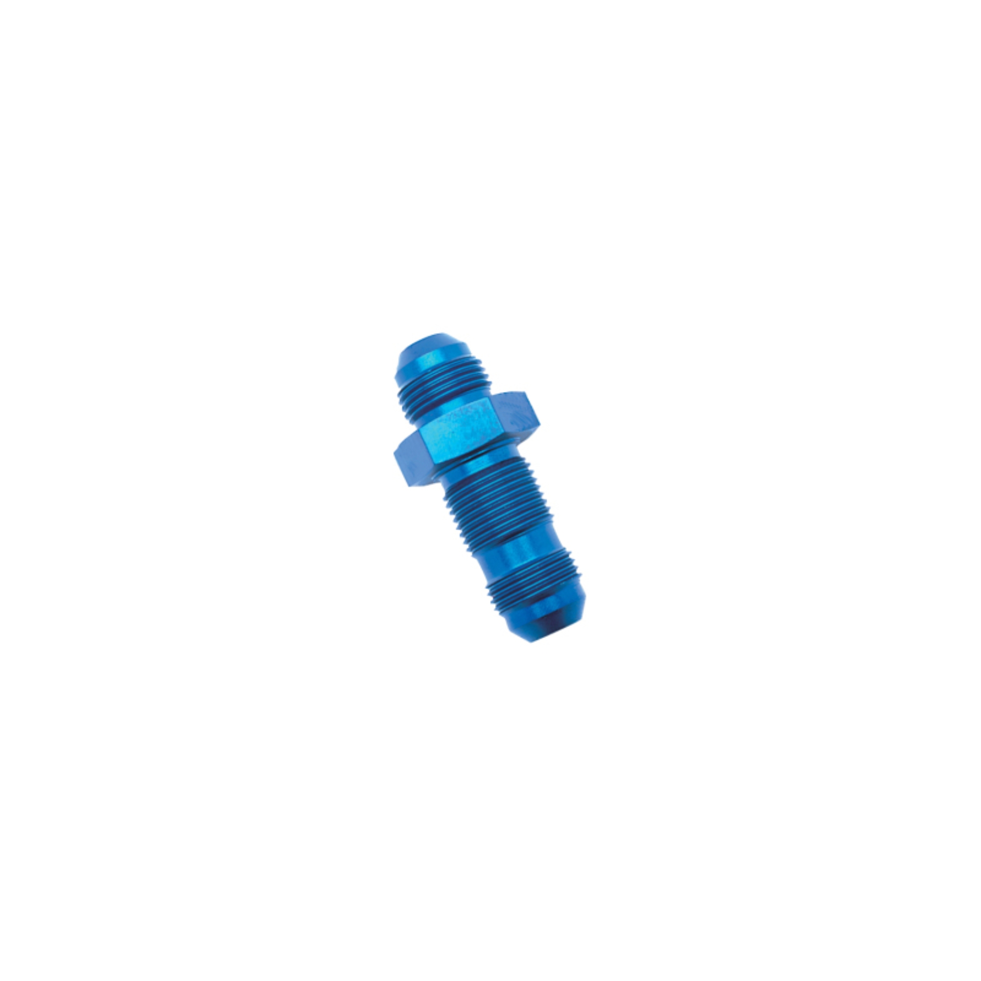 Picture of 6AN Straight Flare Bulkhead Adapter Fitting With Blue Finish