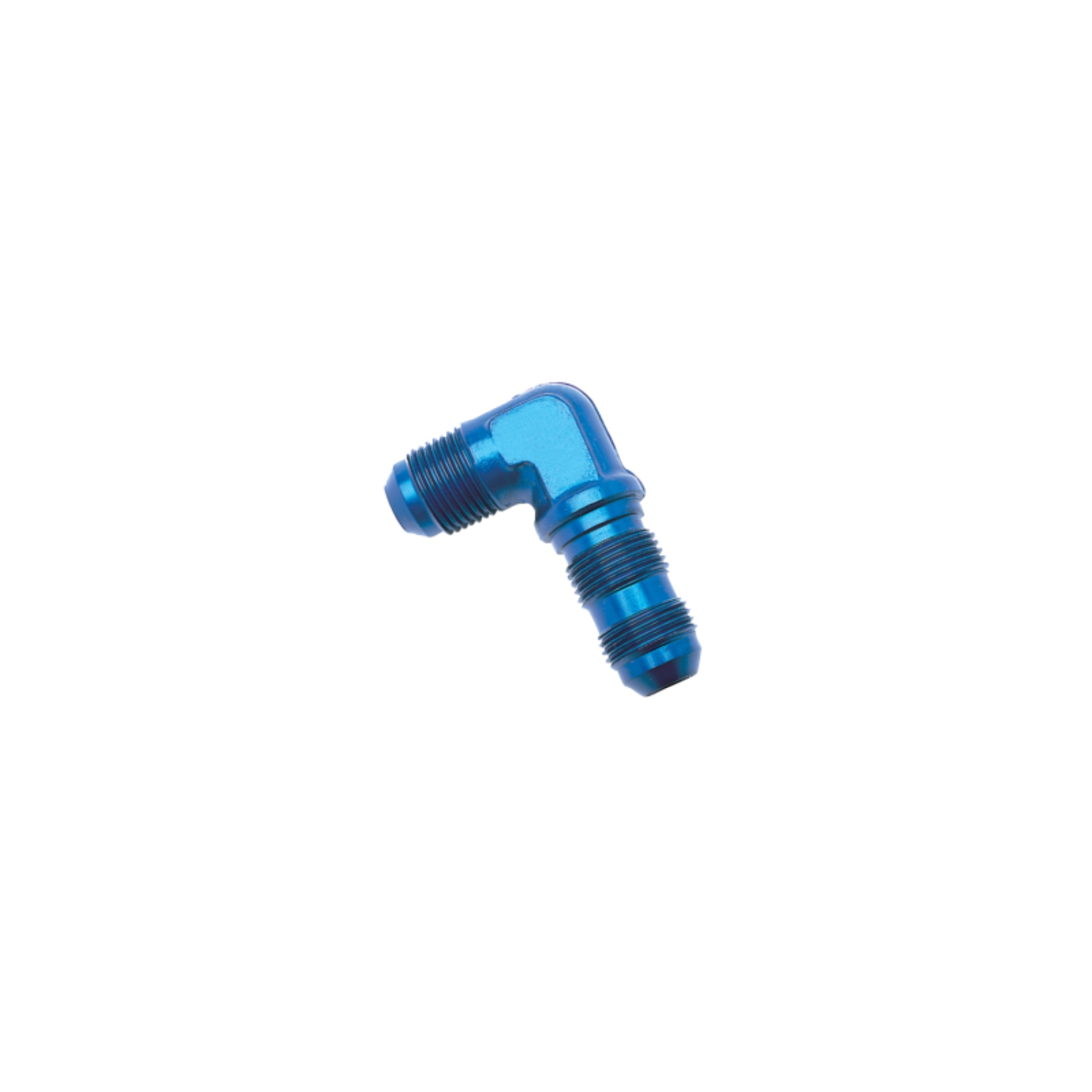 Picture of 4AN 90 Degree Flare Bulkhead Adapter Fitting With Blue Finish