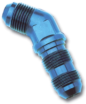 Picture of 3AN 45 Degree Flare Bulkhead Adapter Fitting With Blue Finish