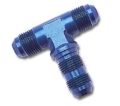 Picture of 6AN Flare Bulkhead Tee Adapter Fitting With Blue Finish