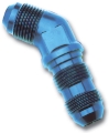 Picture of 10AN 45 Degree Flare Bulkhead Adapter Fitting With Blue Finish