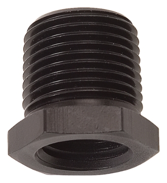 Picture of 3/8" Male To 1/4" Female Pipe Bushing Reducer Adapter Fitting With Black Finish